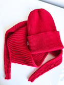 VARELLA – czapka zimowa merino beanie 100% baby merino 16 czerwony