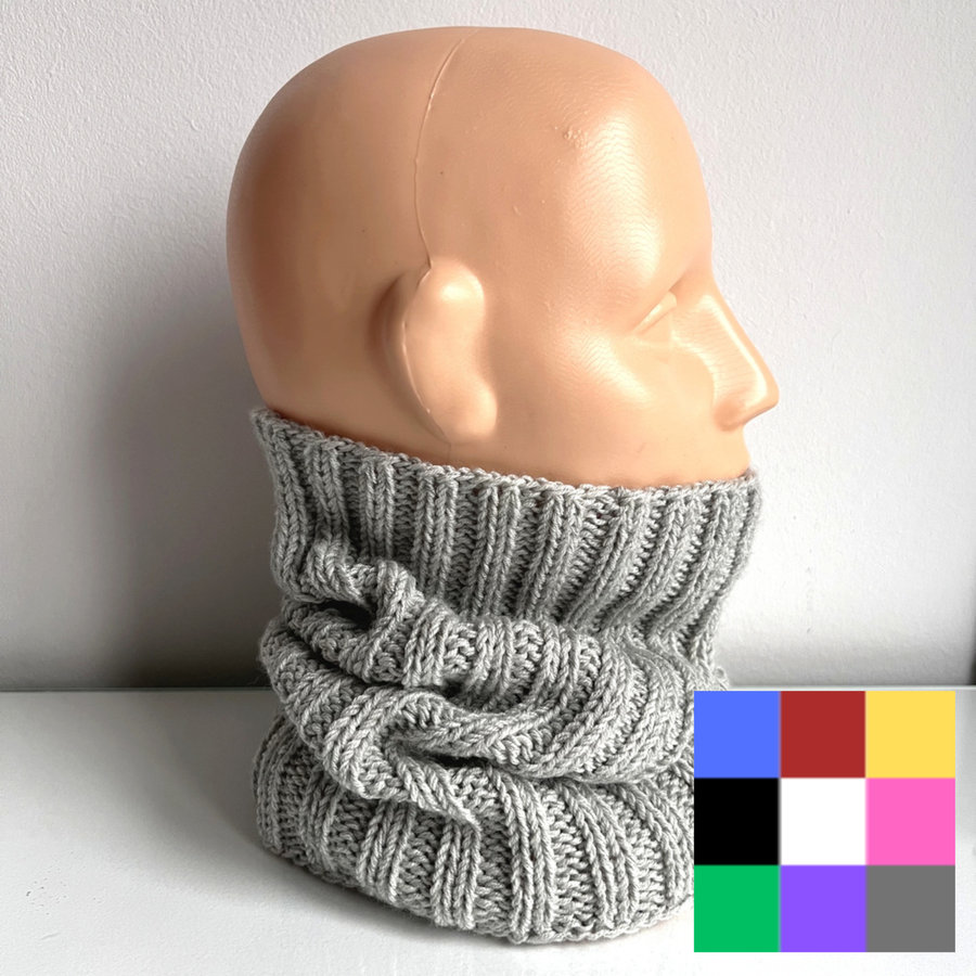 Ręcznie robiony KOMIN HELLI 100% Baby Merino - WYBIERZ KOLOR