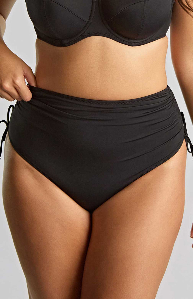 Figi kąpielowe Panache Swim SIGNATURE SW2049 Midi Adjustable Bikini Bottoms Black