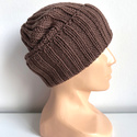 HELLI – czapka zimowa merino wywijana 52 Czekolada, unisex