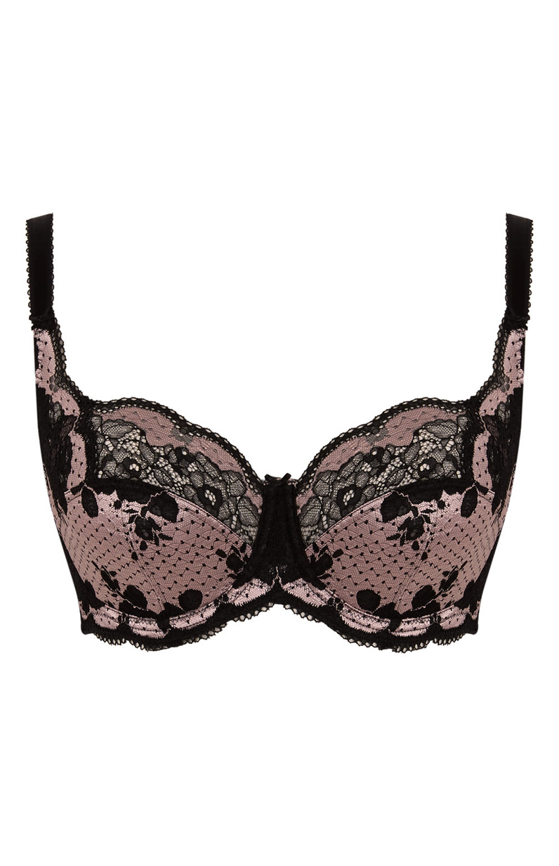 Biustonosz Panache CLARA 7255 Full Cup Bra Black/Pink