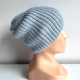 NANA – czapka beanie z wełny baby merino 53 Rosa jesienno-zimowa