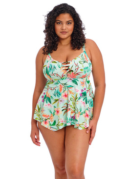KOMPLET - Koszulka kąpielowa i majtki Elomi SUNSHINE COVE Aqua ES801861AQA Non Wired Moulded Tankini Top (44) + majtki