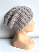 HELLI – czapka zimowa damska beanie z wełny baby merino 23 Jasny Beż