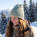 VARELLA Beanie-Mütze aus Baby-Merinowolle 58 lody pistacjowe