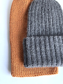 LAURIN Turn-Up Beanie 100% Alpaca 517 Medium Grey