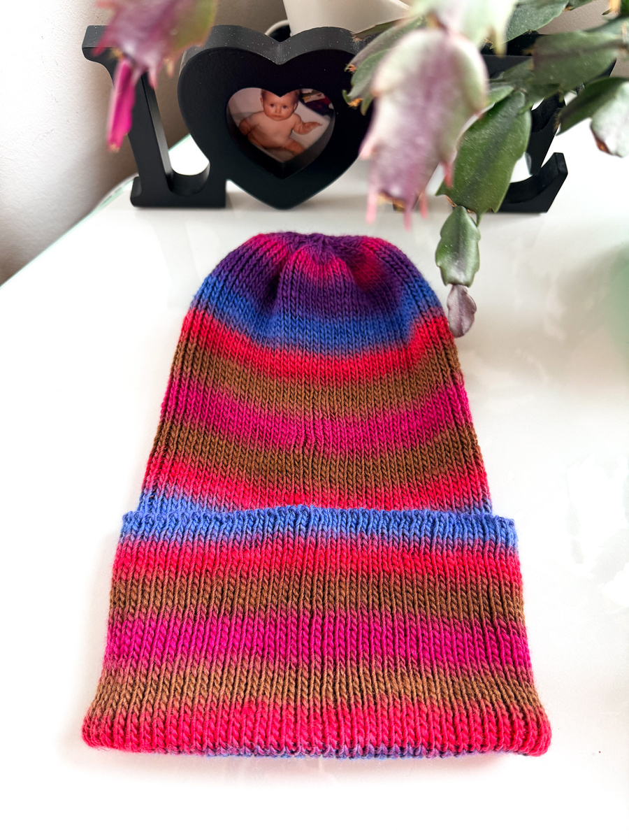 VARELLA Handmade Turn-Up Wool Beanie 2911 multicolor