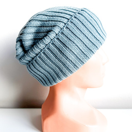 VELLA Baby Merino Wool Beanie 43 Jasny Morski