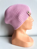 VARELLA – czapka beanie z wełny merino 100% Baby Merino 05 Jasny Róż, cienka przejściowa, damska / męska / dziecięca