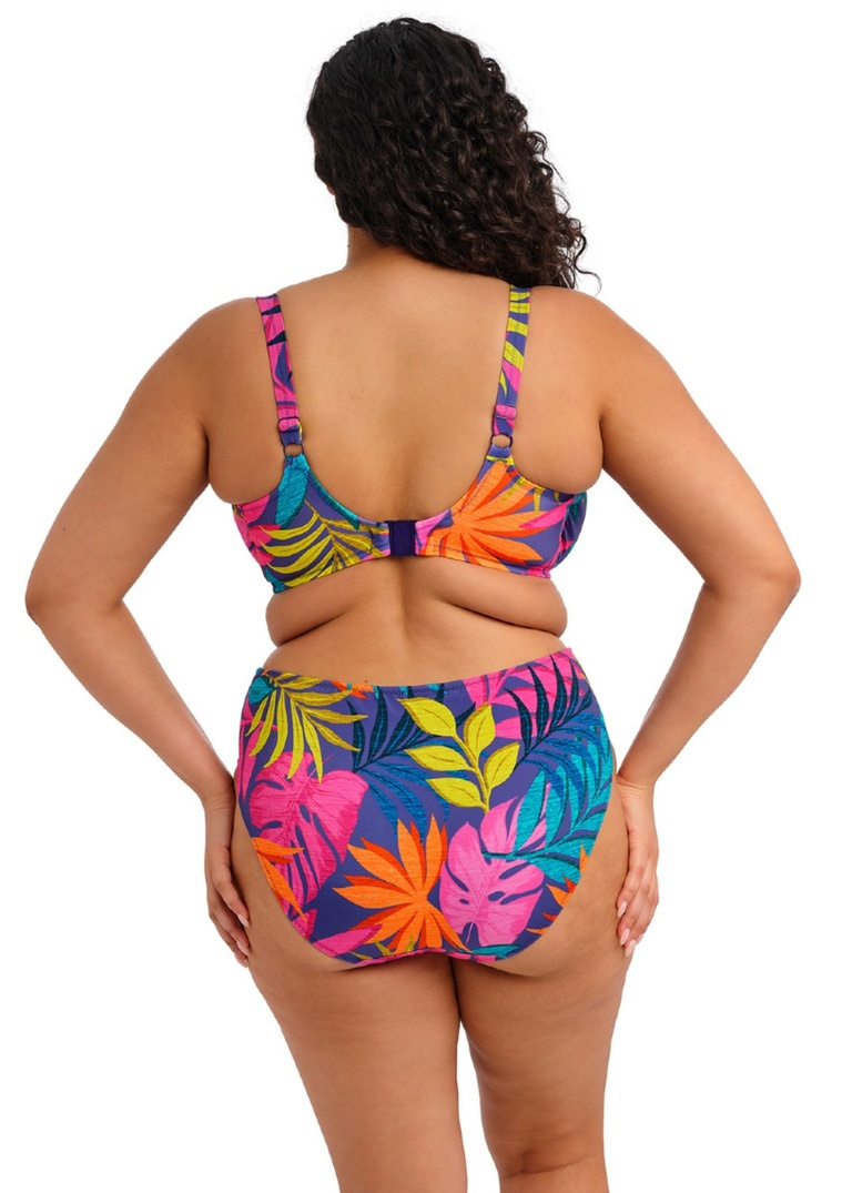 Majtki bikini Elomi PORTO RAFTI ES803372INO Mid Rise Bikini Brief Indigo