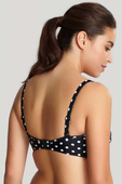 KOMPLET - Strój kąpielowy Panache Swim ANYA SPOT Black/White SW1013 Bandeau Bikini + figi kąpielowe SW1019 Gather Pant (30E)