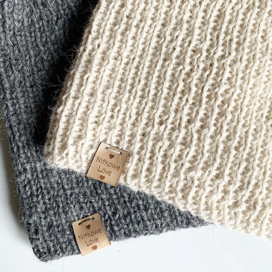 Czapka robiona na drutach KIARA 100% Alpaka 9038 zielona szałwia