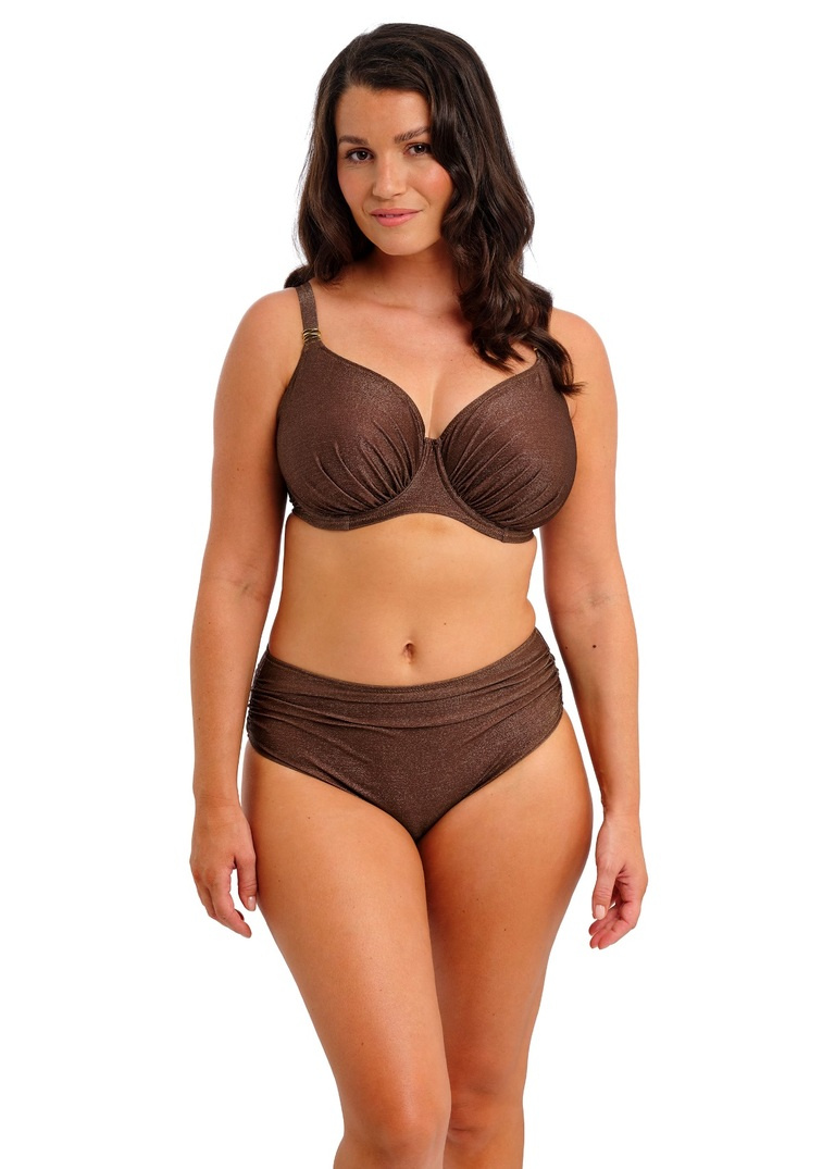 Biustonosz kąpielowy Fantasie Swim SABANA FS506427CHS Uw Gathered Full Cup Bikini Top Chestnut Sparkle