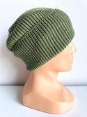 VARELLA – czapka zimowa beanie z wełny merino 100% Baby Merino 38 Oliwka