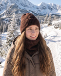 ELARA Mütze mit Umschlag Kaschmir mit Seide 643 Cacao Nitkowe Love