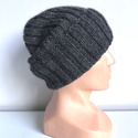 LAURIN Turn-Up Beanie 100% Alpaca 506 Dark Grey