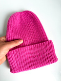 ELARA Turn-Up Cashmere and Silk Beanie 662 Marilyn Nitkowe Love