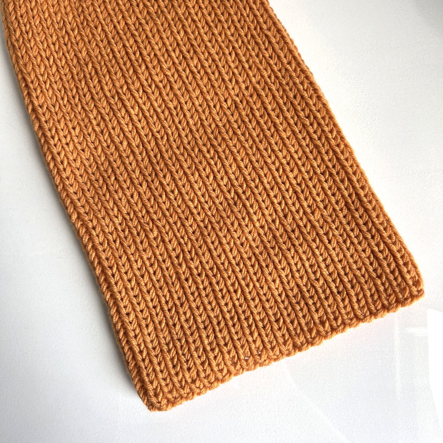 NANA – czapka beanie z wełny baby merino 56 Mandarynka