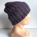 LAURIN Beanie 100% Alpaca 9023 Fioletowa Mgiełka