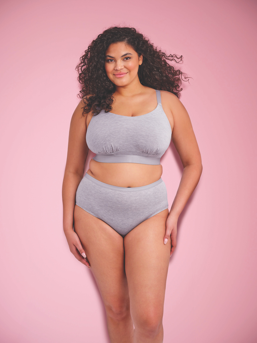 Biustonosz bezfiszbinowy Elomi DOWNTIME EL301417GYL Non Wired Bralette Grey Marl