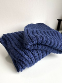LAURIN Turn-Up Beanie 100% Alpaca 5575 Navy
