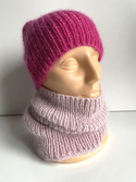 Ręcznie robiony KOMIN AUREA 100% Baby Merino plus moher i jedwab - WYBIERZ KOLOR