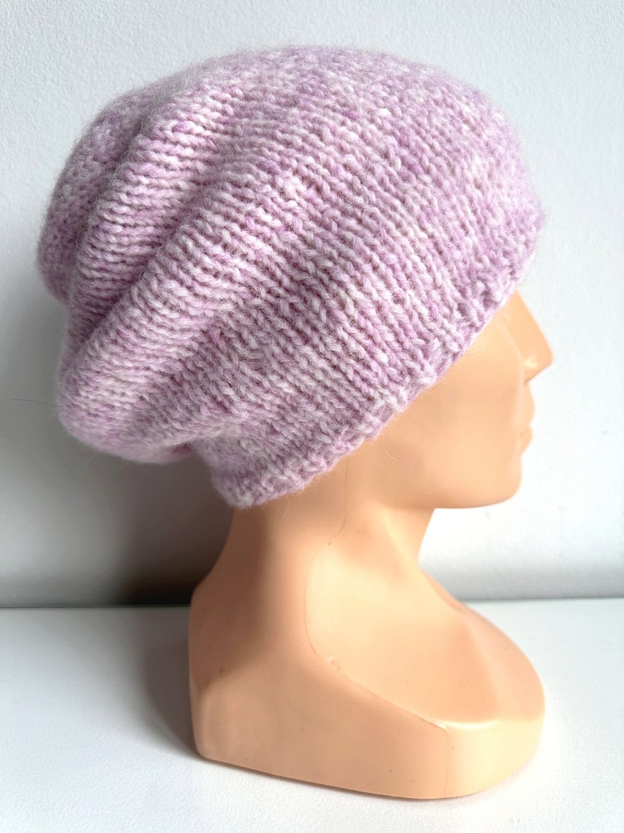 Ręcznie robiona czapka hand made CHMURKA Alpaka 08 Jasny Róż