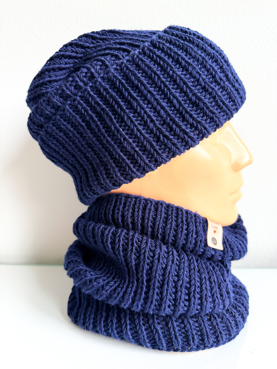 Ręcznie robiony KOMIN NANA 100% Baby Merino - WYBIERZ KOLOR