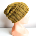 MARGARET Handmade Beanie Alpaca Mohair and Silk 7233 Olive
