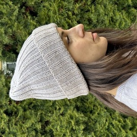 HELLI – czapka merino beanie wywijana 100% Baby Merino 23 Jasny Beż unisex zimowa