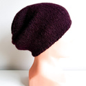 CHMURKA Handgemachte Mütze aus Alpaka 58 ciemne winogrona