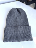 VARELLA – czapka merino beanie wywijana 100% Baby Merino 20 Ciemny szary