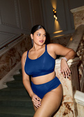 Biustonosz bezfiszbinowy Elomi DOWNTIME EL301417FRY Non Wired Bralette French Navy