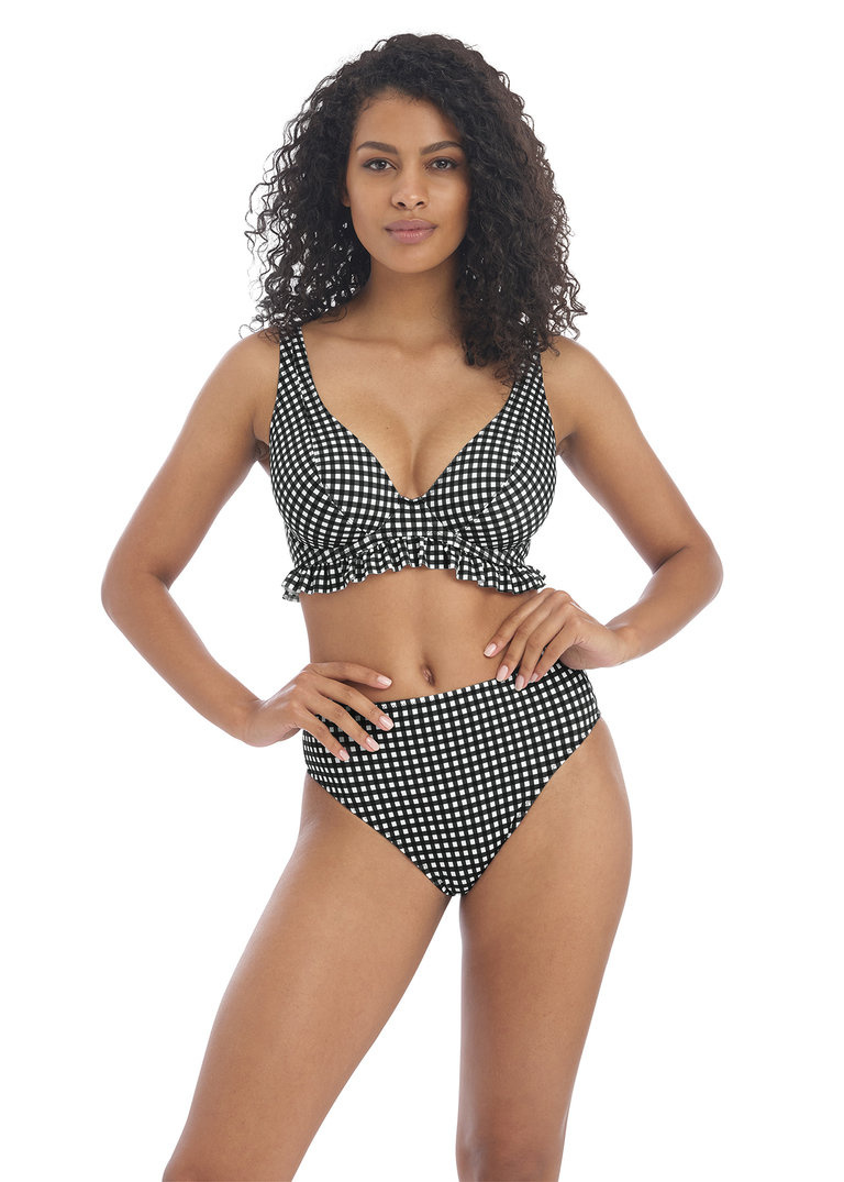 KOMPLET - Strój kąpielowy dwuczęściowy Freya Swim CHECK IN Monochrome - wybierz fason i rozmiar (28G, 28GG, 30D, 32F, 32FF, 32H, 32J, 34E, 34F, 34J, 36G)
