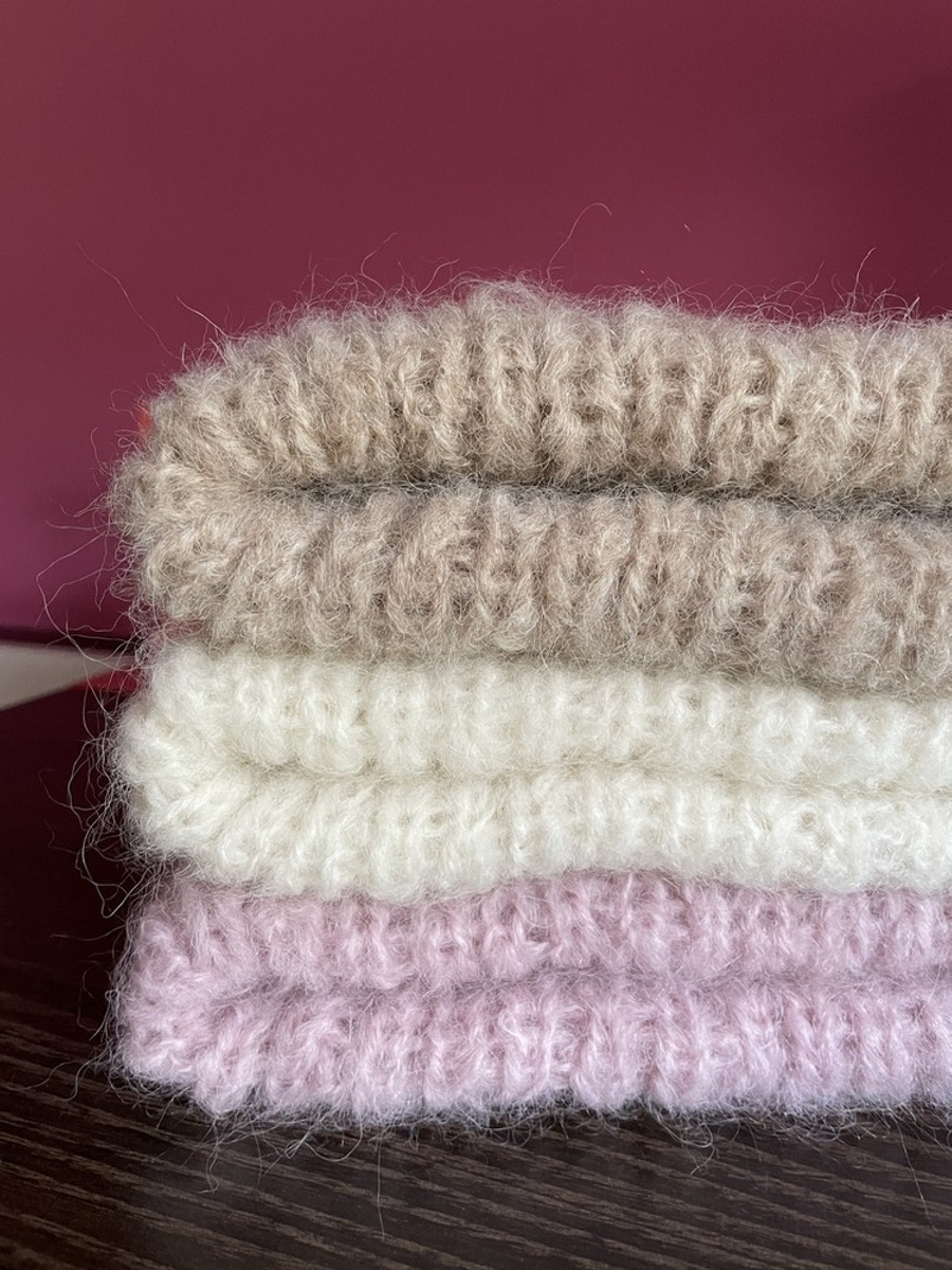 WATA CUKROWA Women's Alpaca and Merino Wool Beanie 15 Beige