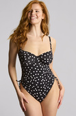 Strój kąpielowy jednoczęściowy Panache Swim POLKA DOT SW2060 ISABELLA Balcony Swimsuit Polka Dot Print