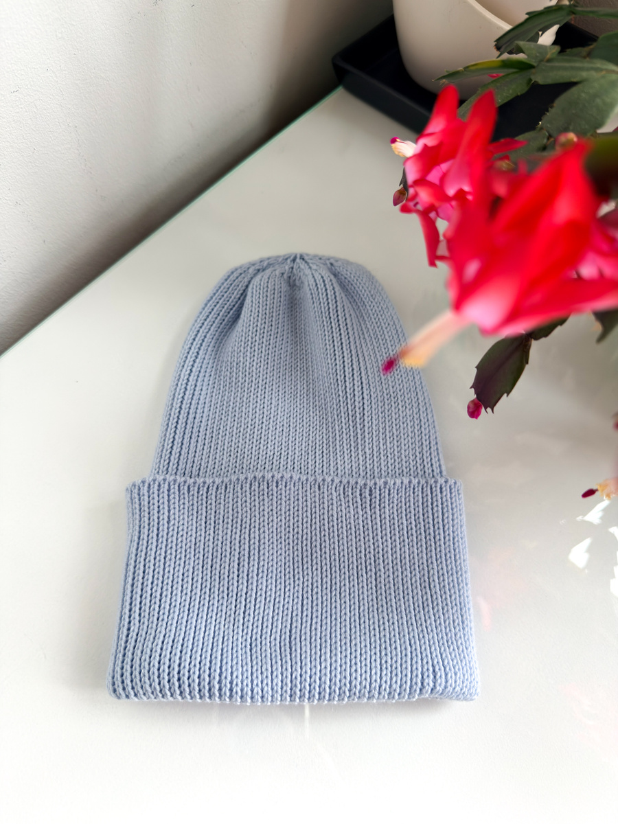 VARELLA – czapka beanie z wełny merino 100% Baby Merino 53 Rosa zimowa