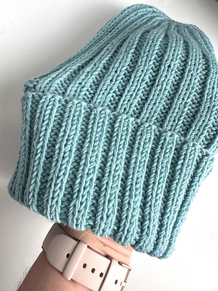 HELLI – czapka zimowa merino wywijana 10 Turkusowy Jasny, unisex