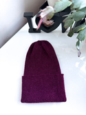 Czapka wywijana HELEN 100% Alpaka 9045 rubinowy