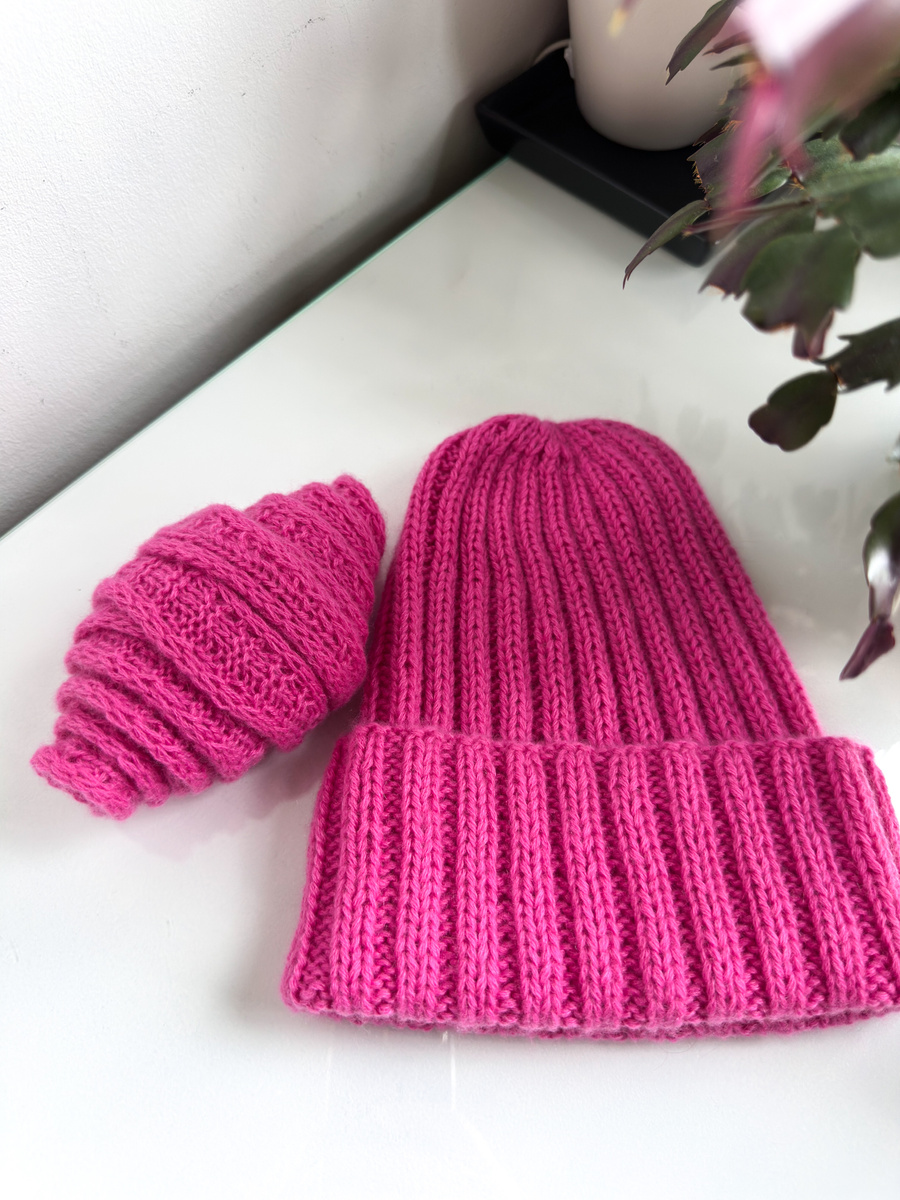 Wywijana czapka kaszmirowa 100% kaszmir 662 Marilyn