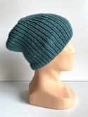NANA – czapka merino beanie 100% Baby Merino 47 Morze Północne zielona jesienno-zimowa
