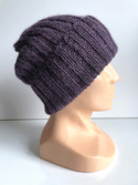 LAURIN Beanie 100% Alpaca 9023 Fioletowa Mgiełka