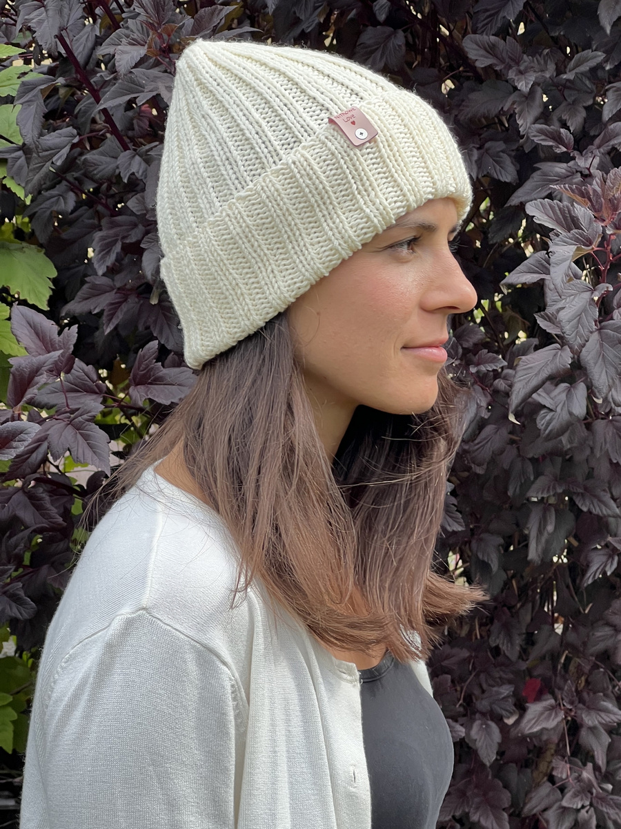 HELLI Merino Wool Beanie 100% Baby Merino 02 Ecru