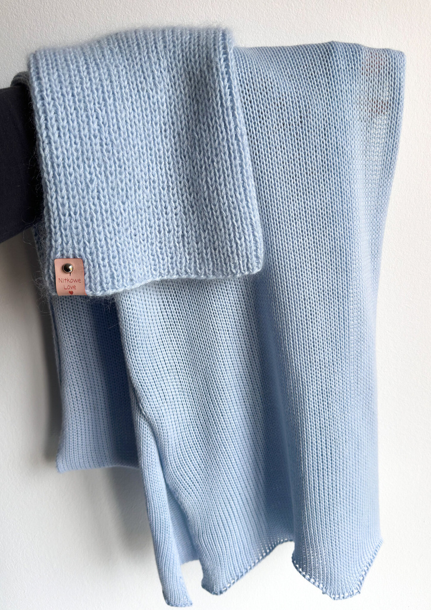 Ciepły i przytulny szal Nitkowe Love 230x35 cm 100% Baby Merino - WYBIERZ KOLOR