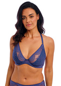 Biustonosz Wacoal SENSU LACE WE601202DAU Uw Plunge Bra Dark Azure