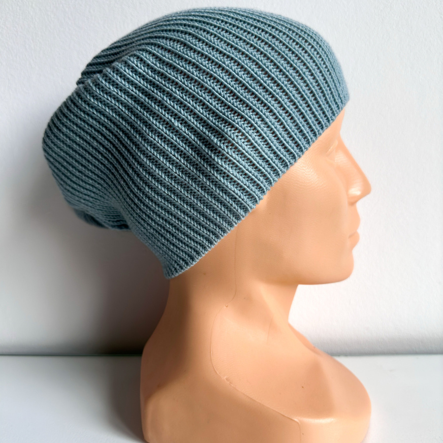 VARELLA – czapka z wełny merino beanie 100% Baby Merino 43 Jasny Morski przejściowa
