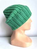 HELLI – czapka merino wywijana 100% Baby Merino 31 jaskrawozielony