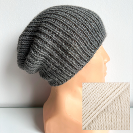 KIARA Beanie-Mütze aus 100% Alpaka 9039 Sand