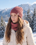 KIARA Alpaca Beanie 100% Alpaca 9024 ciemny blush