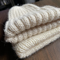 LAURIN Turn-Up Beanie 100% Alpaca 100 Ecru